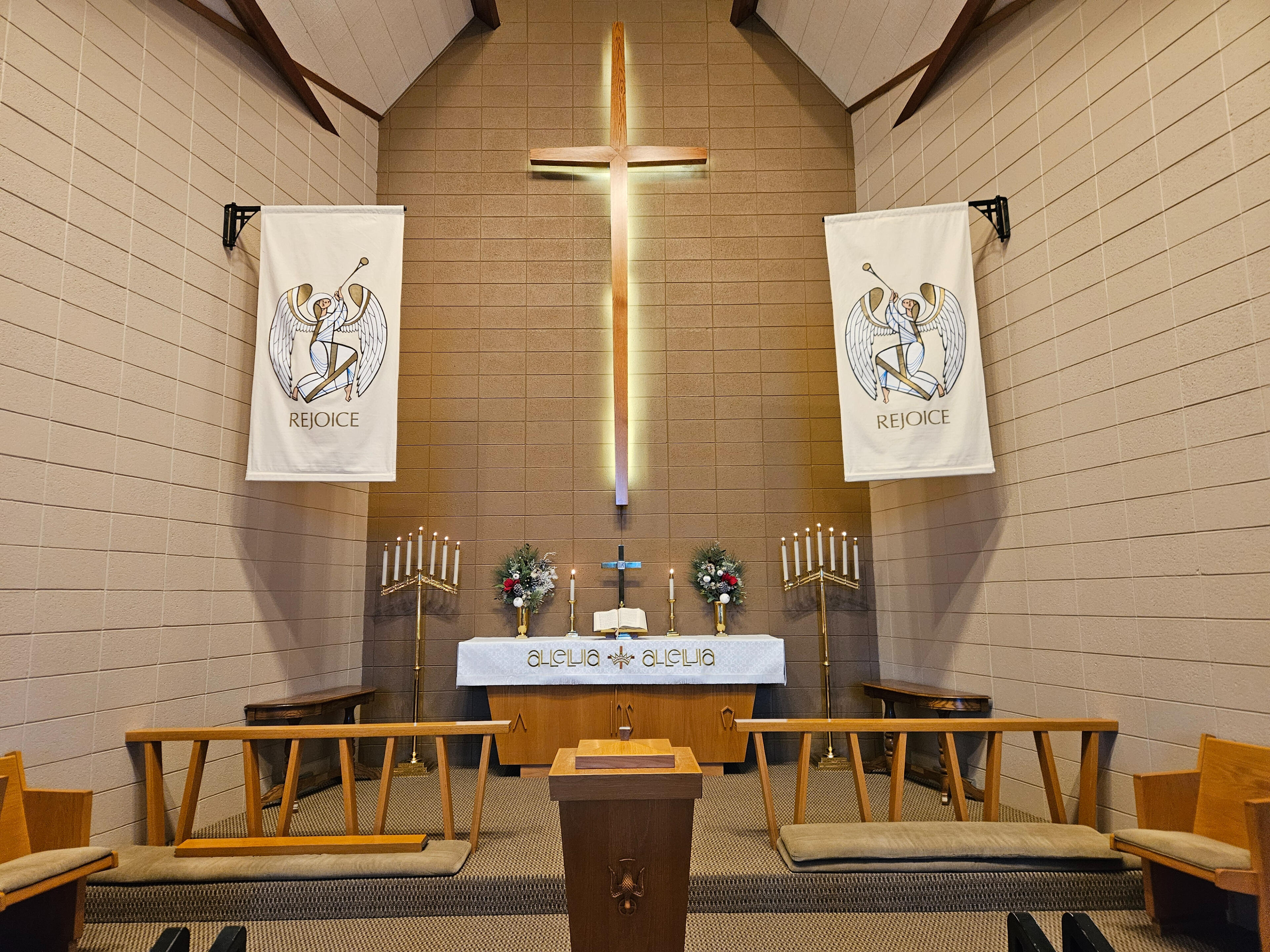 the Chancel at Trinity Lutheran Church in Odebolt, Iowa.